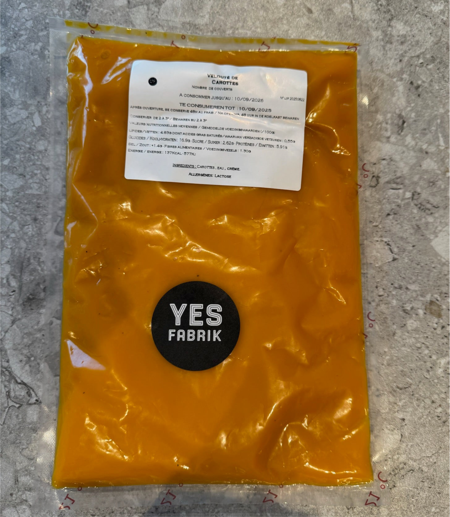 Potage carottes du jardin